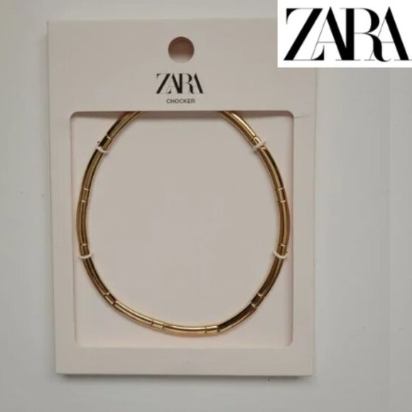 Zara Jewelry - ZARA Gold Tone Tubular Chocker - NEW